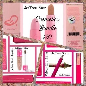BUNDLE SALE, NIB- JEFFREE STAR Lipstick, Liquid Lipstick, and Lip Liner 50$ FIRM